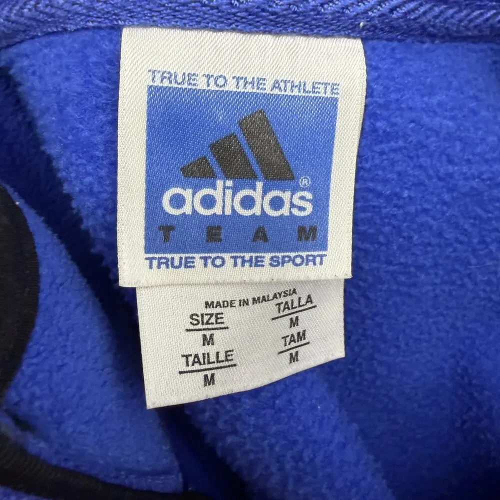 Adidas Vest‎ Mens M Blue Fleece Full Zip Team Logo Outdoor Athletic